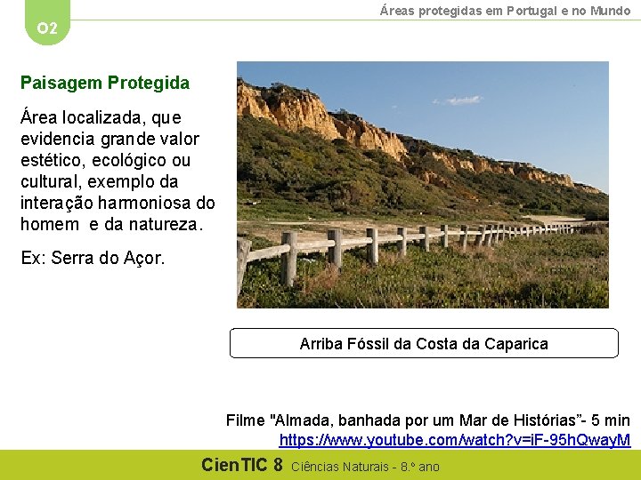 Áreas protegidas em Portugal e no Mundo O 2 Paisagem Protegida Área localizada, que