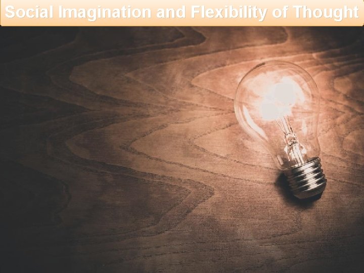 Social Imagination and Flexibility of Thought 