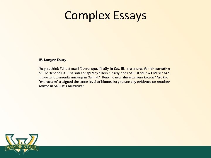 Complex Essays Complex Essays