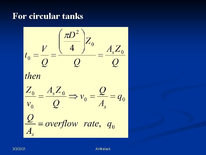 For circular tanks 3/3/2021 Al-Malack 