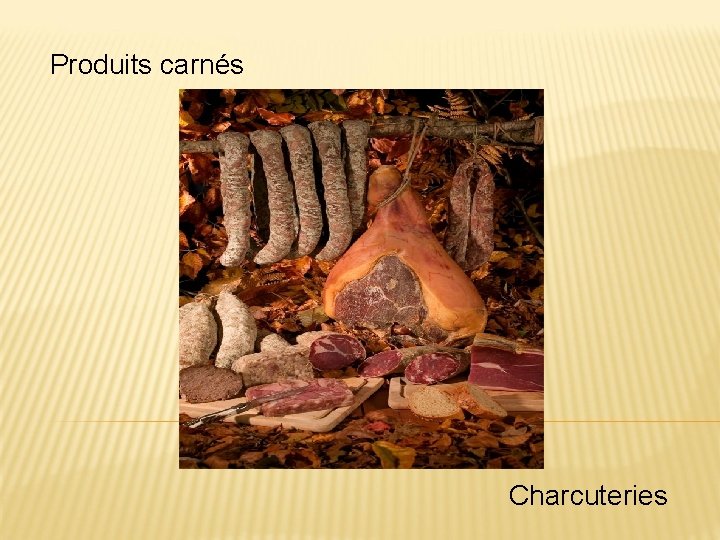 Produits carnés Charcuteries 