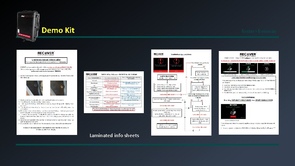 Demo Kit foster+freeman Laminated info sheets 