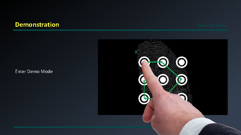 Demonstration foster+freeman X Enter Demo Mode 