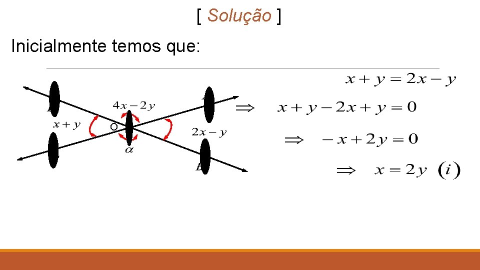 [ Solução ] Inicialmente temos que: O 