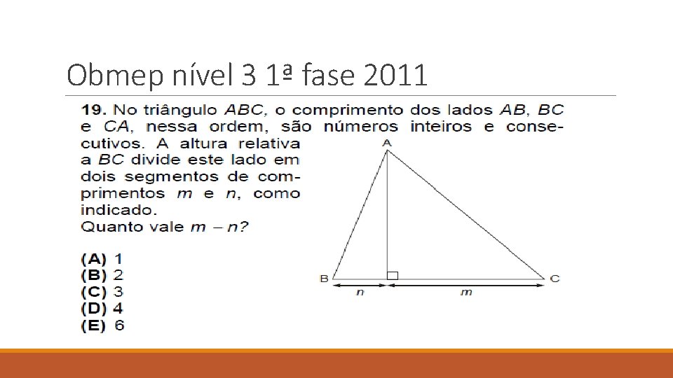 Obmep nível 3 1ª fase 2011 