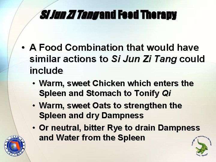 Si Jun Zi Tang and Food Therapy • A Food Combination that would have