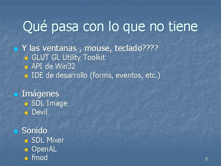 Qué pasa con lo que no tiene n Y las ventanas , mouse, teclado?