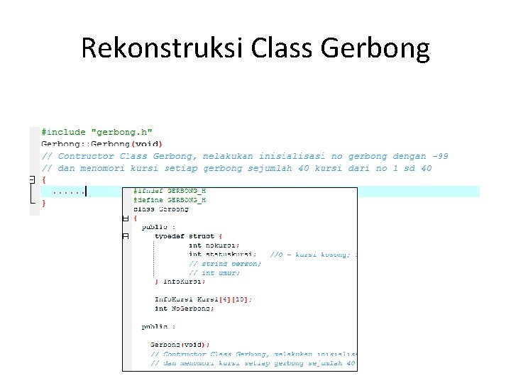 Rekonstruksi Class Gerbong 