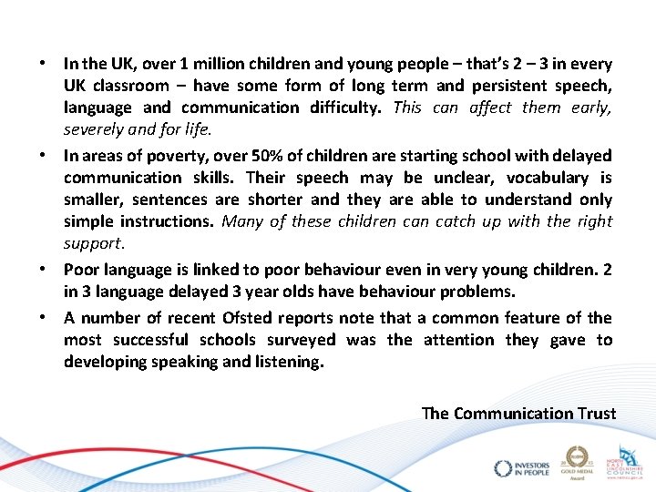 • In the UK, over 1 million children and young people – that’s • In the UK, over 1 million children and young people – that’s