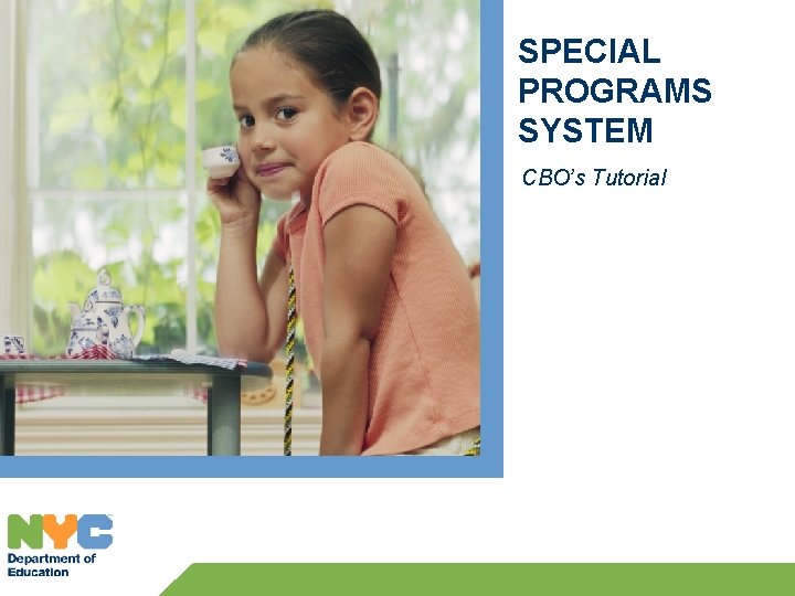 SPECIAL PROGRAMS SYSTEM CBO’s Tutorial 