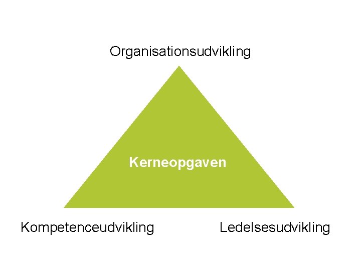 Organisationsudvikling Kerneopgaven Kompetenceudvikling Ledelsesudvikling 