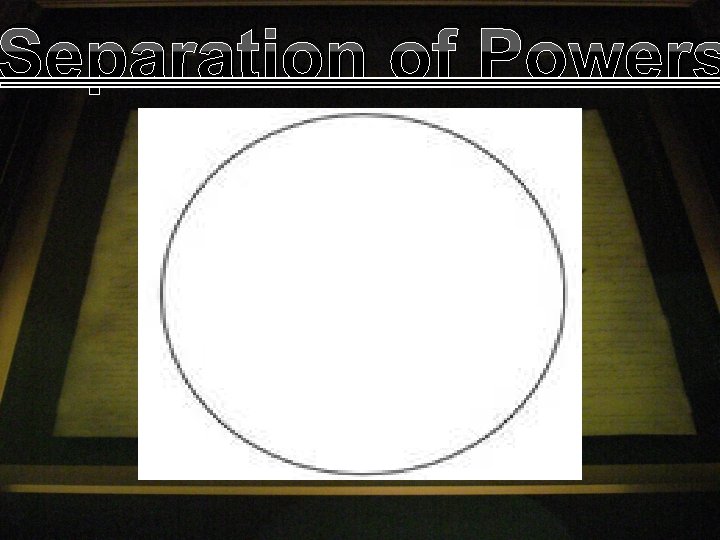 Separation of Powers 
