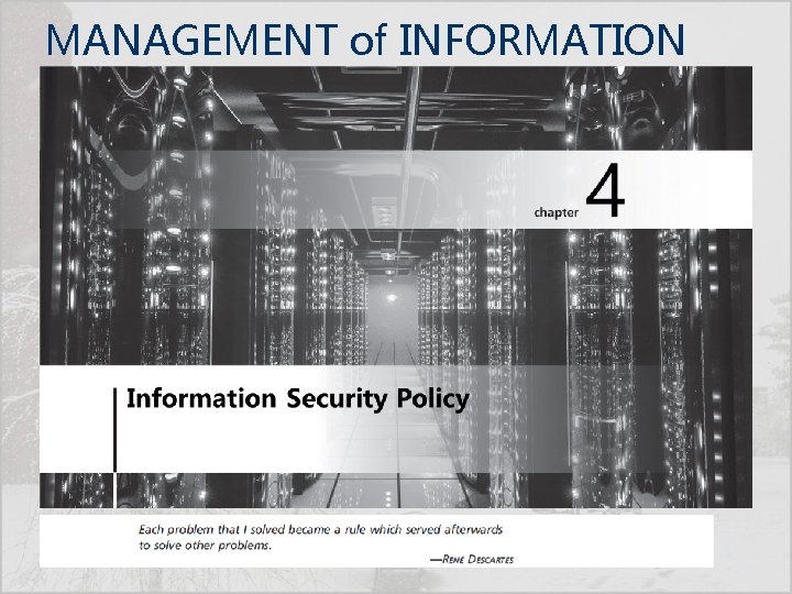 MANAGEMENT of INFORMATION SECURITY, Fifth Edition 