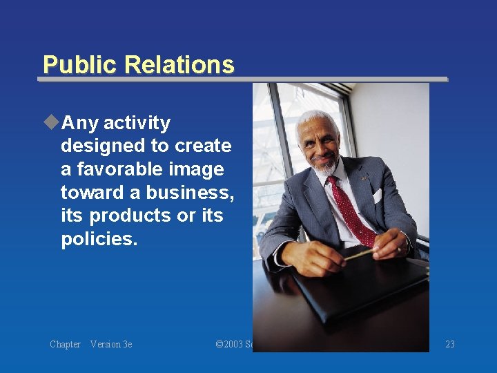 Public Relations u. Any activity designed to create a favorable image toward a business, Public Relations u. Any activity designed to create a favorable image toward a business,