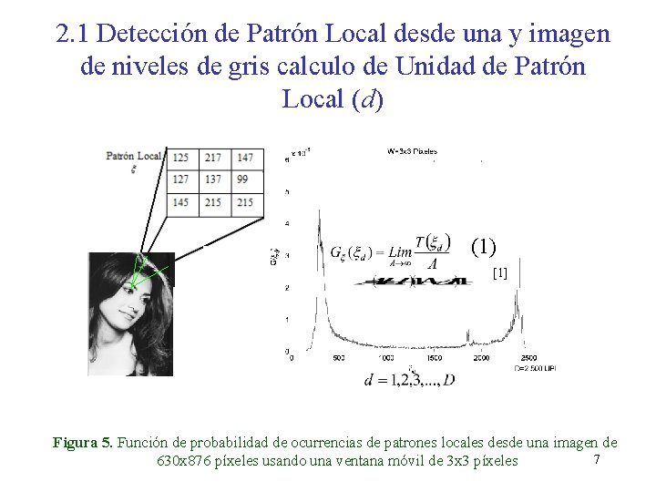 2. 1 Detección de Patrón Local desde una y imagen de niveles de gris