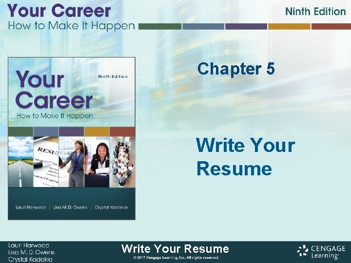 Chapter 5 Write Your Resume 