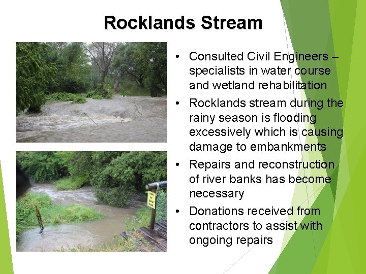 Rocklands Stream • Consulted Civil Engineers – specialists in water course and wetland rehabilitation