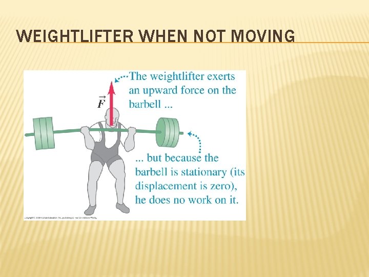 WEIGHTLIFTER WHEN NOT MOVING 