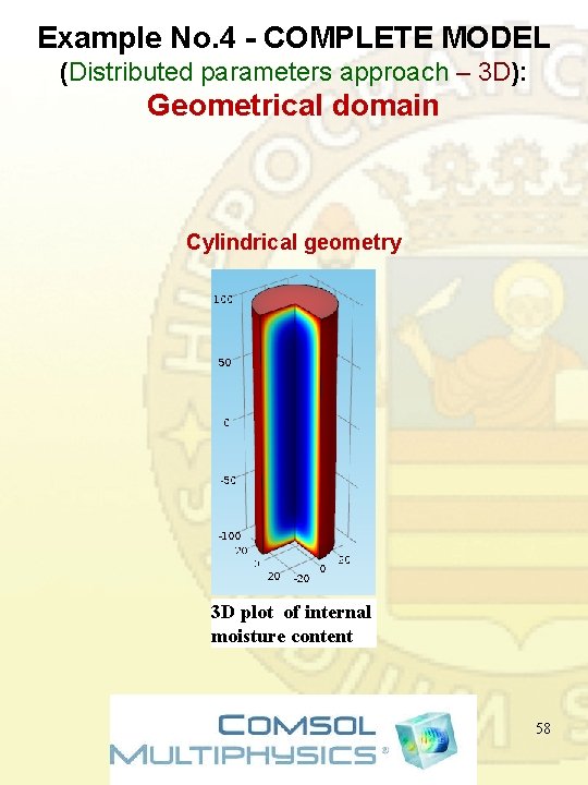 Example No. 4 - COMPLETE MODEL (Distributed parameters approach – 3 D): Geometrical domain Example No. 4 - COMPLETE MODEL (Distributed parameters approach – 3 D): Geometrical domain