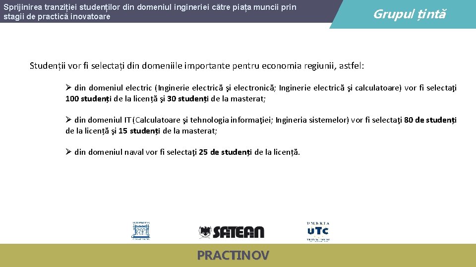 Sprijinirea tranziției studenților din domeniul ingineriei către piața muncii prin stagii de practică inovatoare