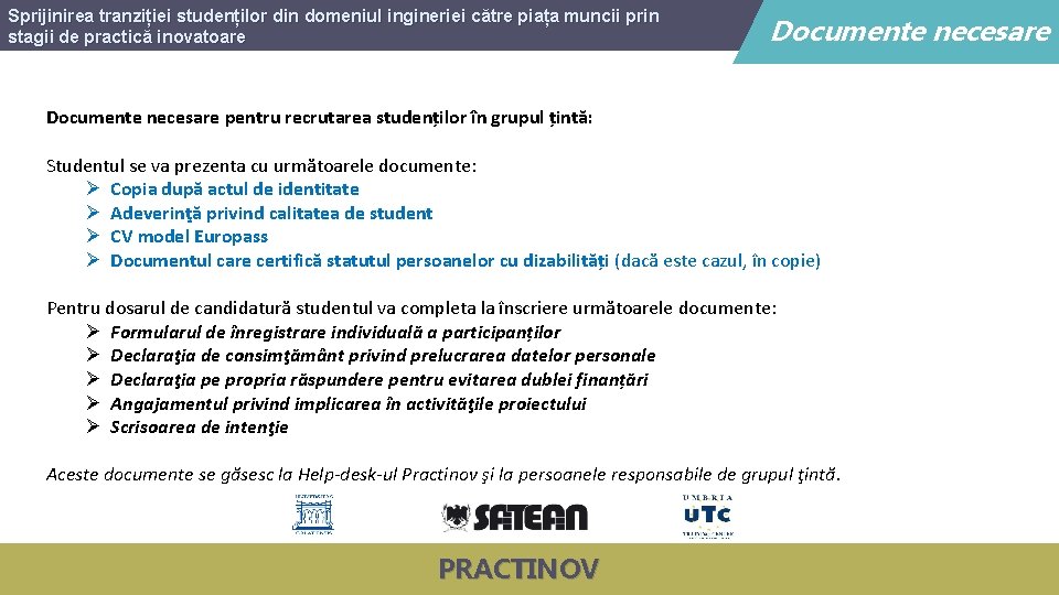 Sprijinirea tranziției studenților din domeniul ingineriei către piața muncii prin stagii de practică inovatoare