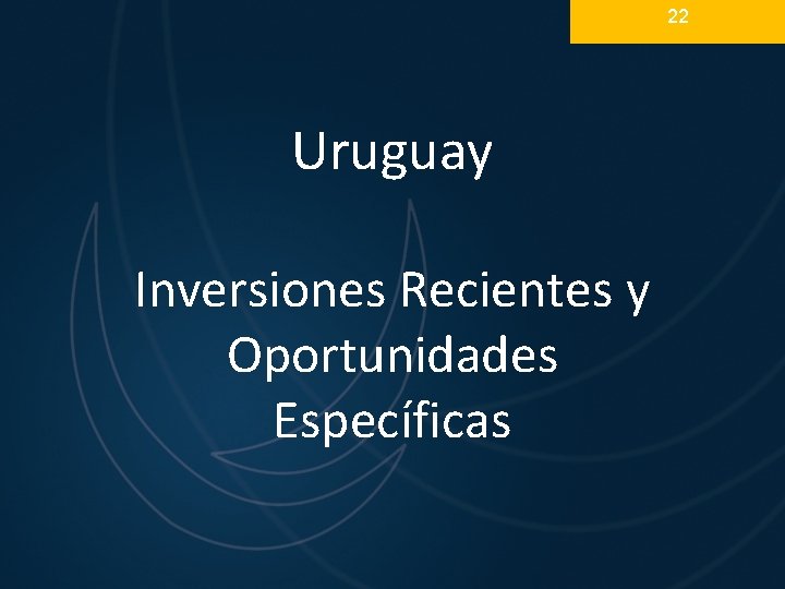 22 Uruguay Inversiones Recientes y Oportunidades Específicas 22 Uruguay Inversiones Recientes y Oportunidades Específicas