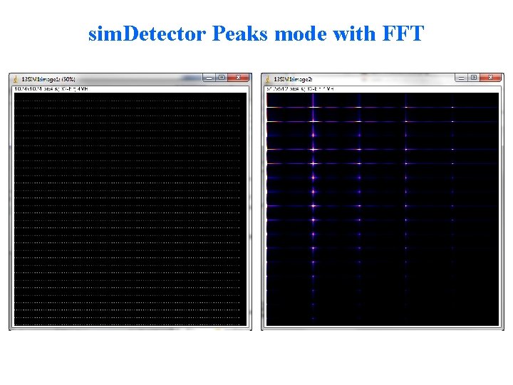 sim. Detector Peaks mode with FFT 