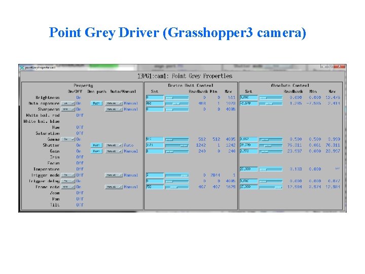 Point Grey Driver (Grasshopper 3 camera) 