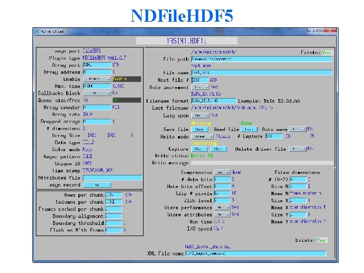 NDFile. HDF 5 