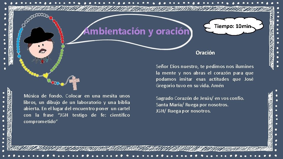 Ambientación y oración Tiempo: 10 min Oración Señor Dios nuestro, te pedimos nos ilumines