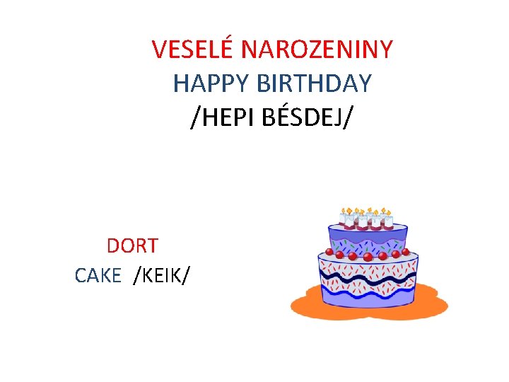 VESELÉ NAROZENINY HAPPY BIRTHDAY /HEPI BÉSDEJ/ DORT CAKE /KEIK/ 