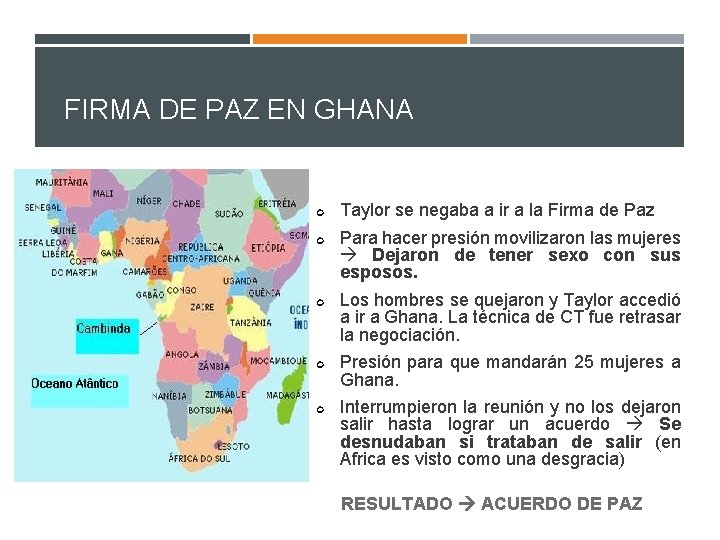 FIRMA DE PAZ EN GHANA Taylor se negaba a ir a la Firma de