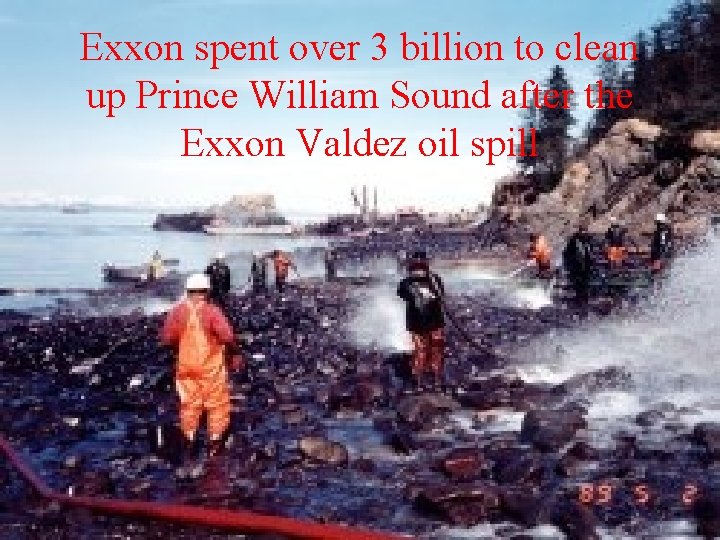 Exxon spent over 3 billion to clean up Prince William Sound after the Exxon