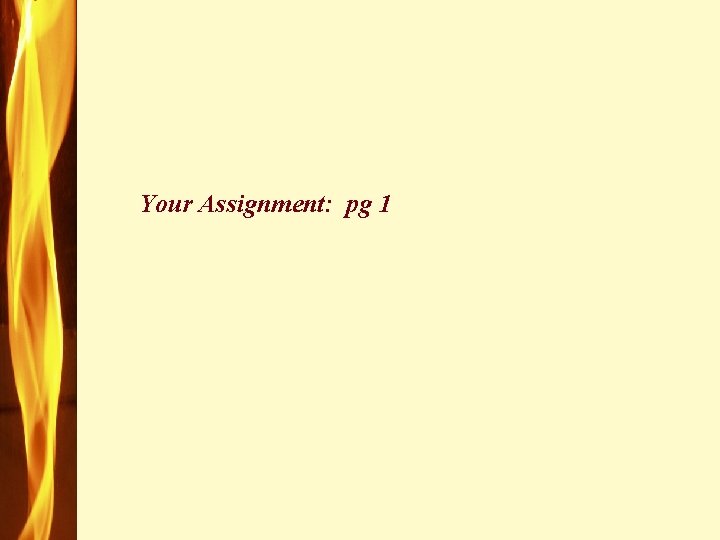 Your Assignment: pg 1 