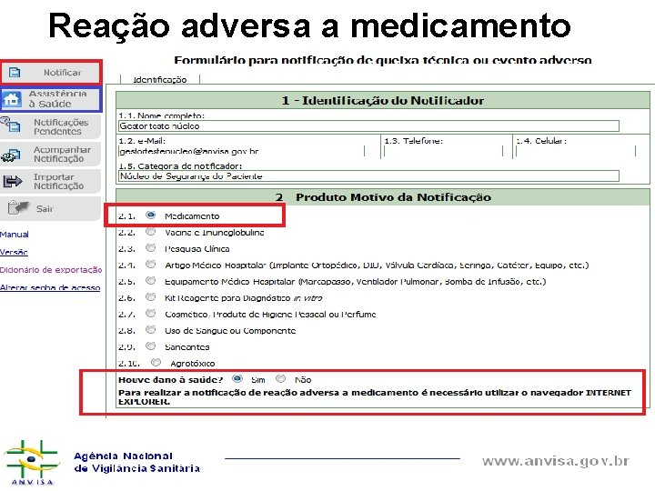 Reação adversa a medicamento 