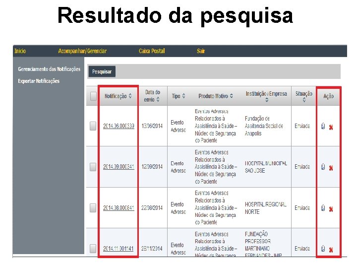 Resultado da pesquisa 