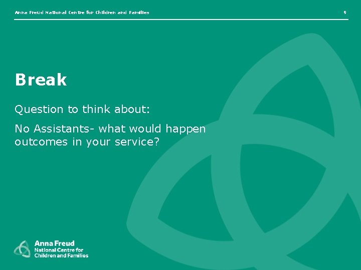 Anna Freud National Centre for Children and Families Break Question to think about: No Anna Freud National Centre for Children and Families Break Question to think about: No