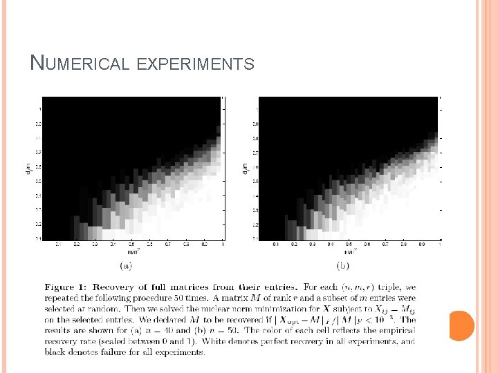 NUMERICAL EXPERIMENTS 