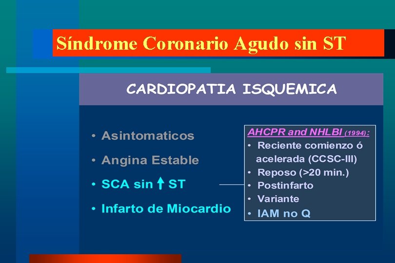 Síndrome Coronario Agudo sin ST 