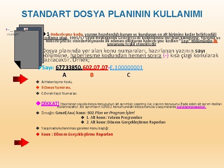 STANDART DOSYA PLANININ KULLANIMI T. C. İZMİR KATİP ÇELEBİ ÜNİVERSİTESİ REKTÖRLÜĞÜ Sayı: 67733850 -602.