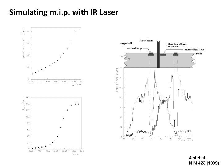 Simulating m. i. p. with IR Laser Abtet al. , NIM 423 (1999) 