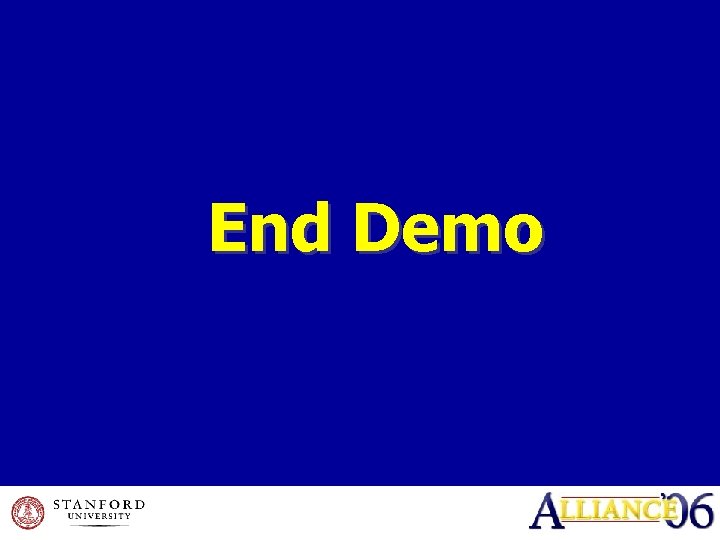 End Demo 