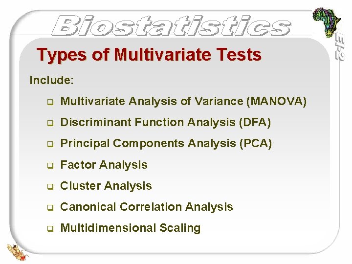 Types of Multivariate Tests Include: q Multivariate Analysis of Variance (MANOVA) q Discriminant Function Types of Multivariate Tests Include: q Multivariate Analysis of Variance (MANOVA) q Discriminant Function