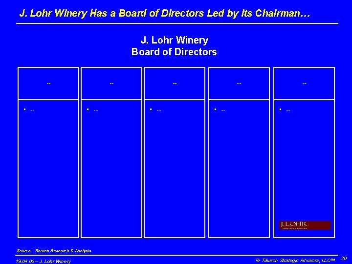 J. Lohr Winery Has a Board of Directors Led by its Chairman… J. Lohr