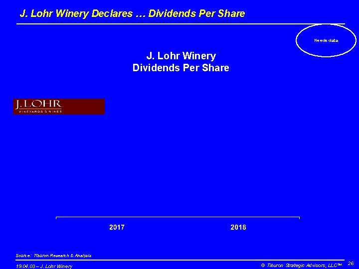 J. Lohr Winery Declares … Dividends Per Share Needs data J. Lohr Winery Dividends