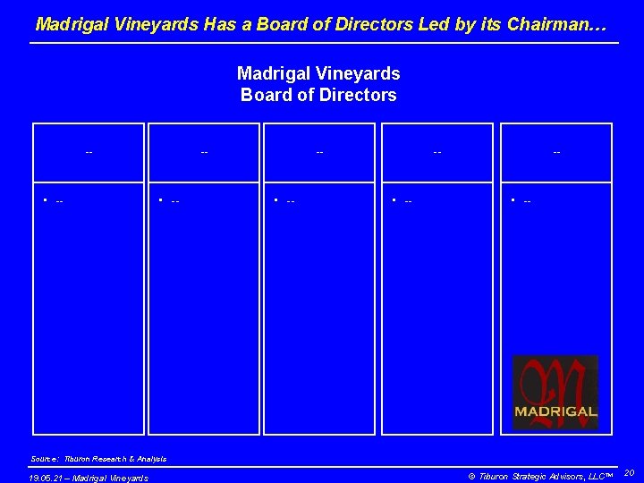 Madrigal Vineyards Has a Board of Directors Led by its Chairman… Madrigal Vineyards Board