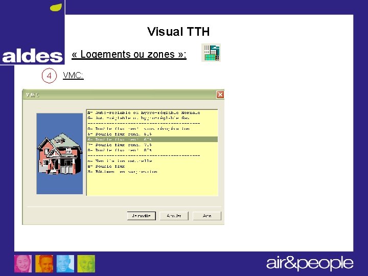 Visual TTH « Logements ou zones » : 4 VMC: 