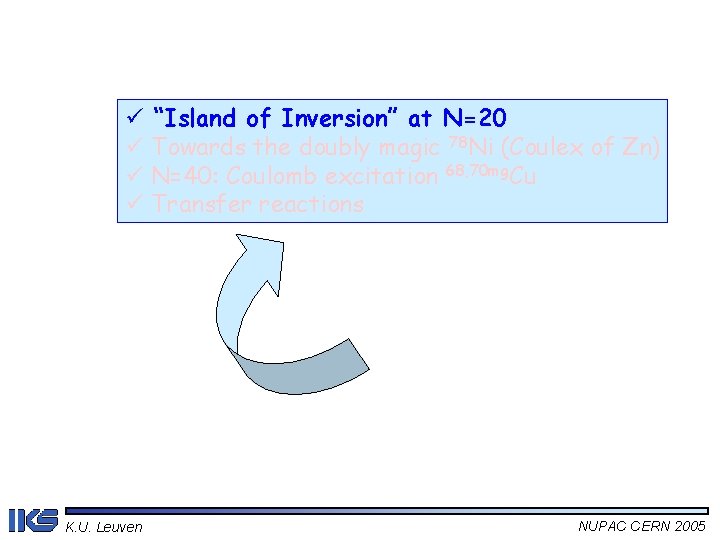 ü “Island of Inversion” at N=20 ü Towards the doubly magic 78 Ni (Coulex