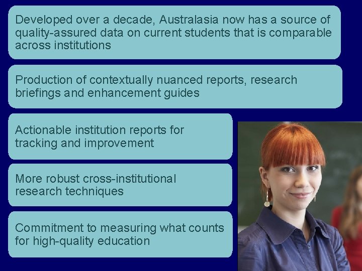 Developed over a decade, Australasia now has a source of quality-assured data on current Developed over a decade, Australasia now has a source of quality-assured data on current