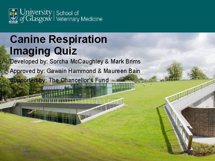 Canine Respiration Imaging Quiz Developed by: Sorcha Mc. Caughley & Mark Brims Approved by: